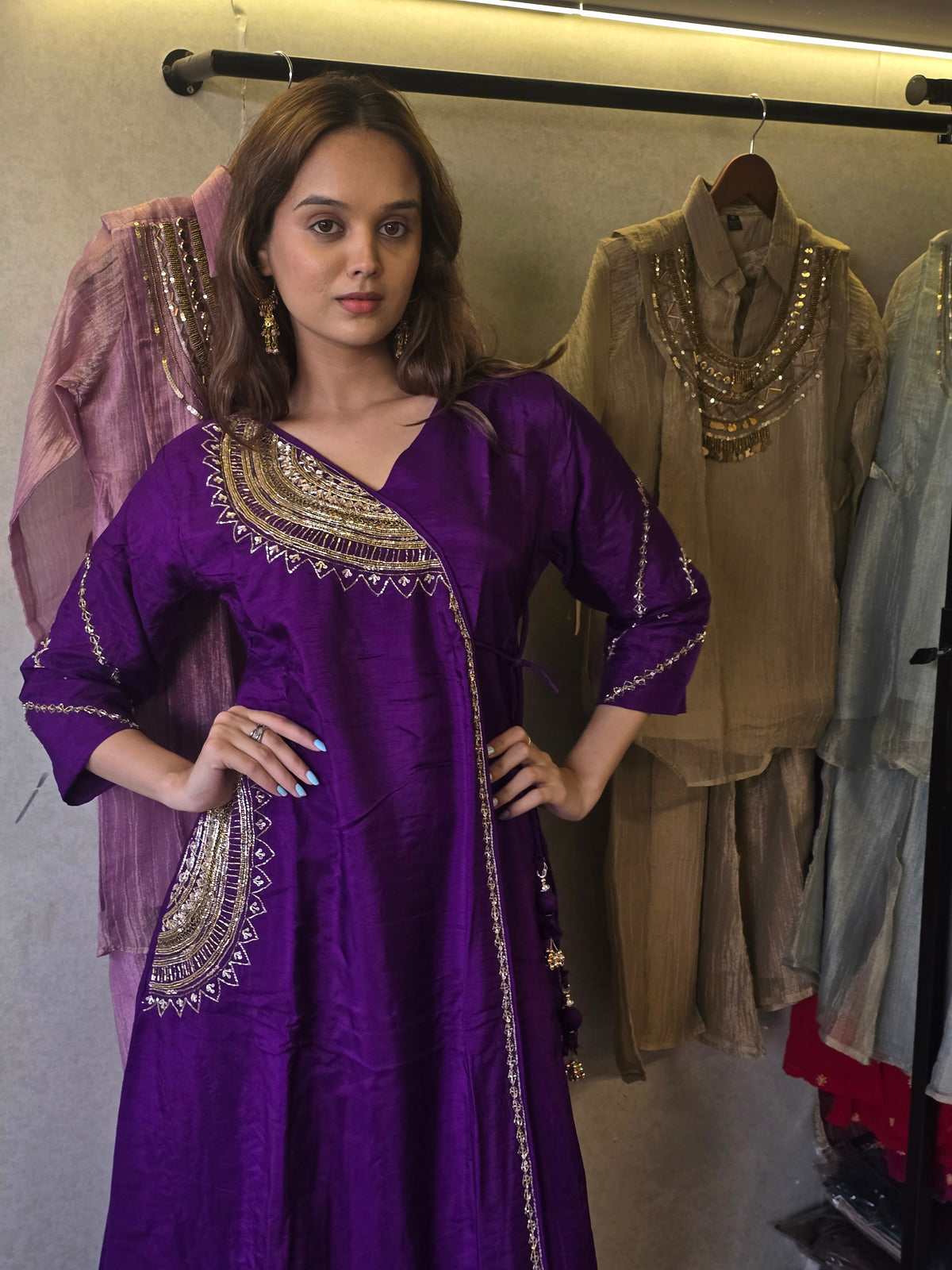 Pure Russian Silk with Hand Work
