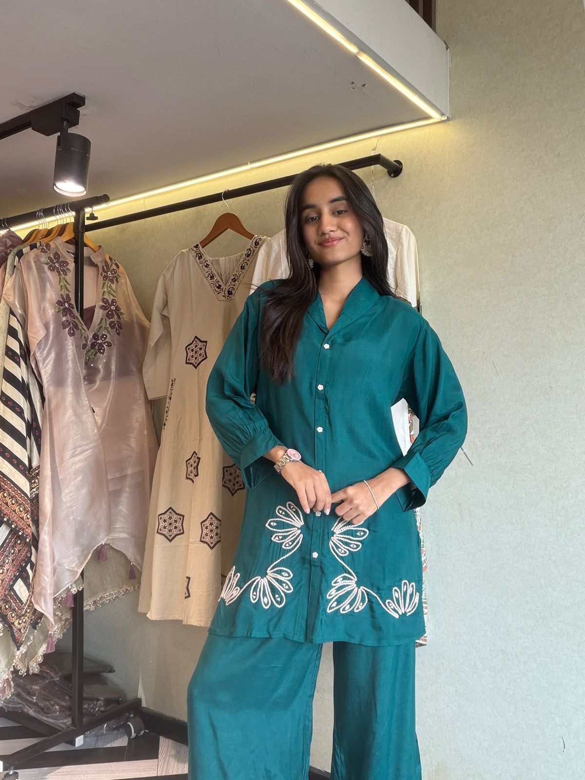 Image of Pure Rayon 2 Piece Embroidery Set